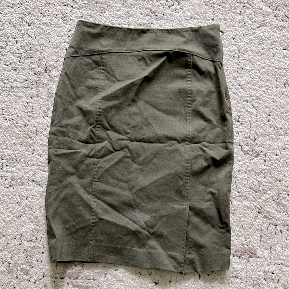 Banana Republic olive green pencil skirt